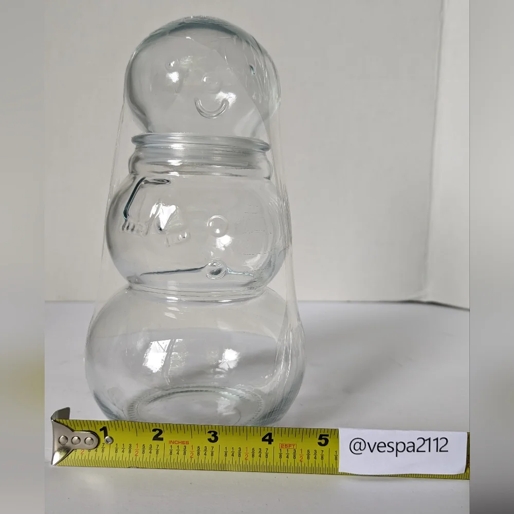 Target Bullseye Playground Clear Snowman Fillable Glass Canister Jar